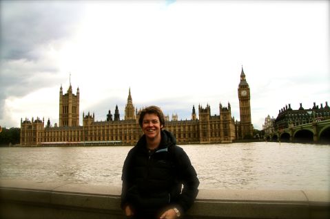 Me in front of Houses of Parliament and Big Ben