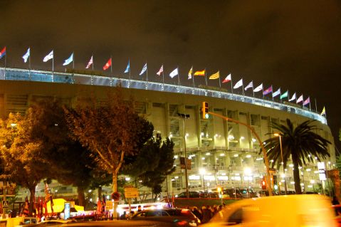 Flags at Camp Nou
